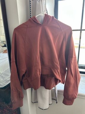 Abercrombie & Fitch YPB Rust Brown cropped Hoodie